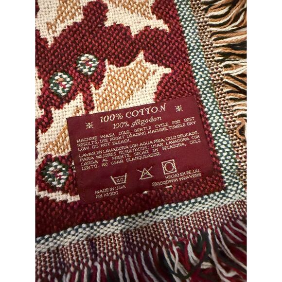 Vintage Christmas Twelve Days of Christmas Tapestry Woven Throw Blanket 48 x 66 - Picture 4 of 4